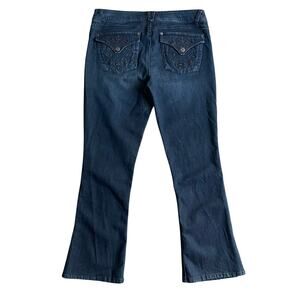 Democracy Boot Cut Jeans Flap Pocket Embroidered Size 16
